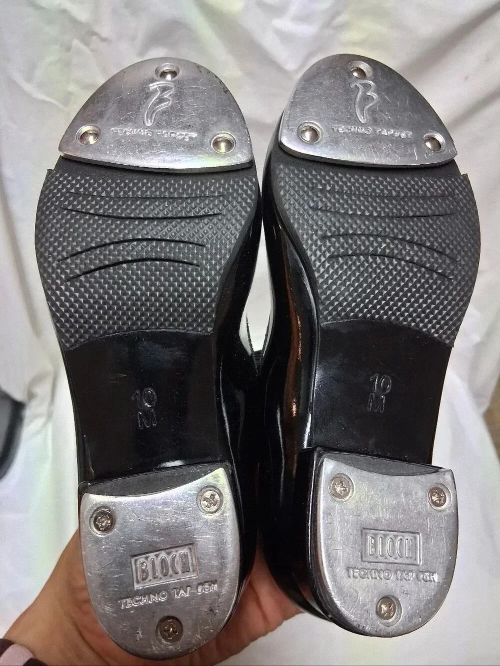 Bolch Black Size 10W Childs Tap/Dance Shoes Preowned